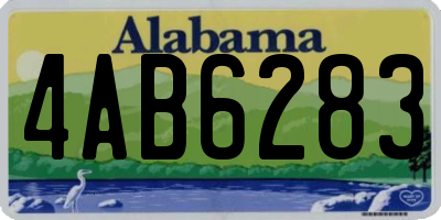 AL license plate 4AB6283