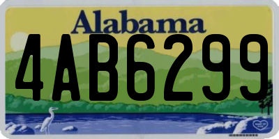 AL license plate 4AB6299