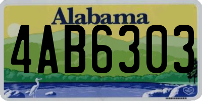 AL license plate 4AB6303