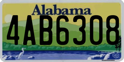 AL license plate 4AB6308