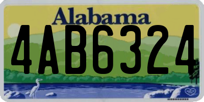 AL license plate 4AB6324