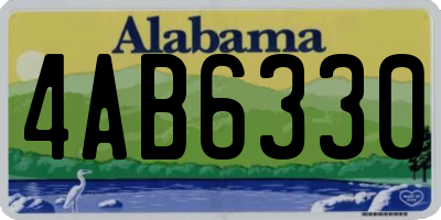 AL license plate 4AB6330