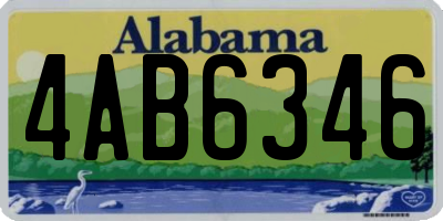 AL license plate 4AB6346