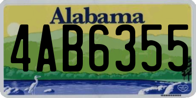 AL license plate 4AB6355