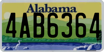 AL license plate 4AB6364