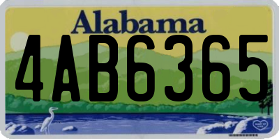 AL license plate 4AB6365