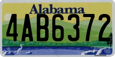 AL license plate 4AB6372