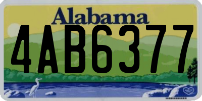 AL license plate 4AB6377