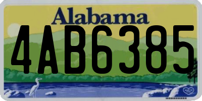 AL license plate 4AB6385