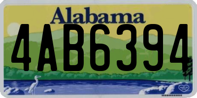 AL license plate 4AB6394