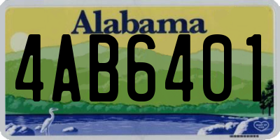 AL license plate 4AB6401
