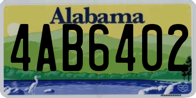 AL license plate 4AB6402