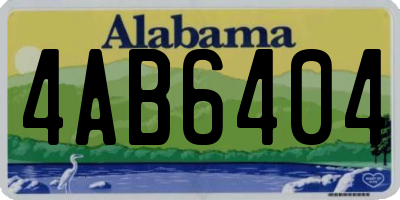 AL license plate 4AB6404