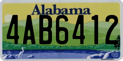 AL license plate 4AB6412