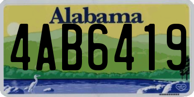 AL license plate 4AB6419