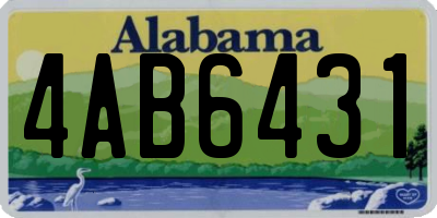 AL license plate 4AB6431