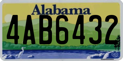 AL license plate 4AB6432