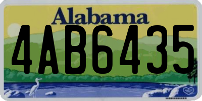 AL license plate 4AB6435