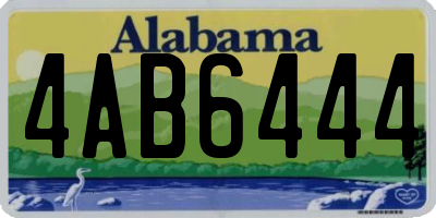 AL license plate 4AB6444