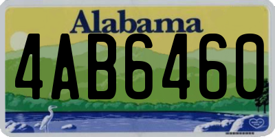 AL license plate 4AB6460