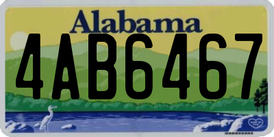 AL license plate 4AB6467