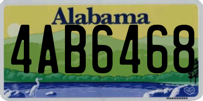 AL license plate 4AB6468