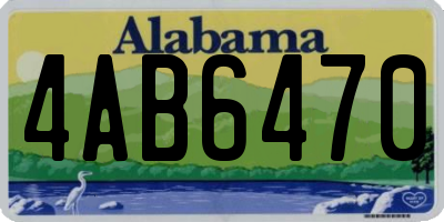 AL license plate 4AB6470