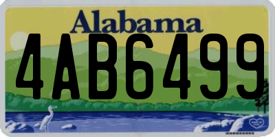 AL license plate 4AB6499