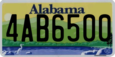 AL license plate 4AB6500