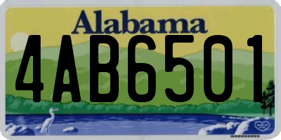 AL license plate 4AB6501