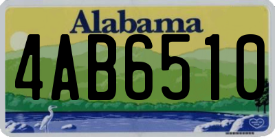 AL license plate 4AB6510