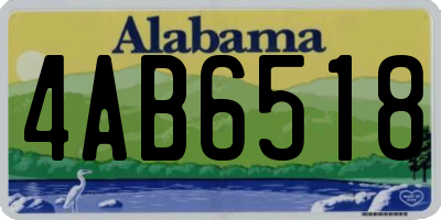 AL license plate 4AB6518