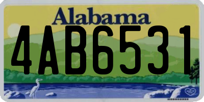 AL license plate 4AB6531