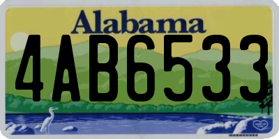 AL license plate 4AB6533