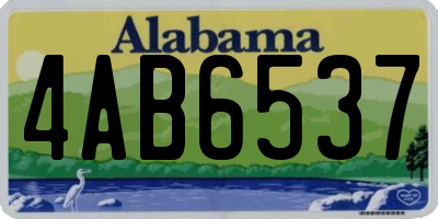 AL license plate 4AB6537