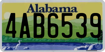 AL license plate 4AB6539
