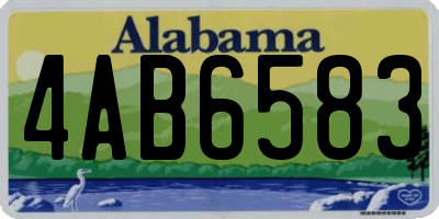 AL license plate 4AB6583