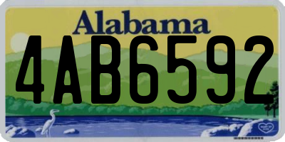 AL license plate 4AB6592