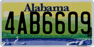 AL license plate 4AB6609