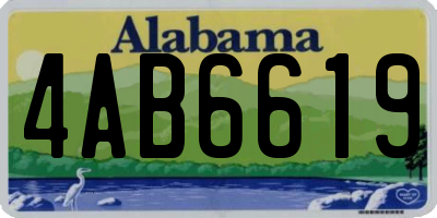 AL license plate 4AB6619