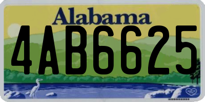 AL license plate 4AB6625