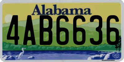 AL license plate 4AB6636