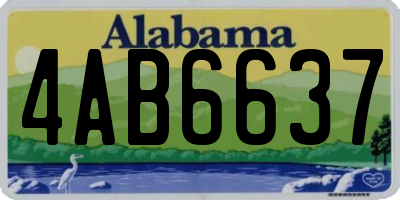 AL license plate 4AB6637