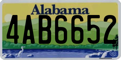 AL license plate 4AB6652