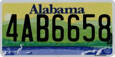 AL license plate 4AB6658