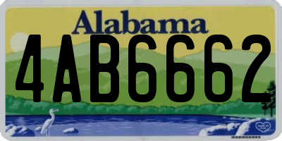 AL license plate 4AB6662