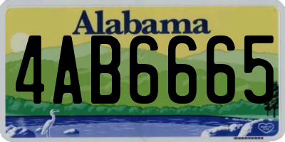 AL license plate 4AB6665