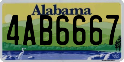 AL license plate 4AB6667