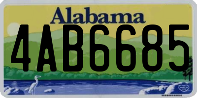 AL license plate 4AB6685