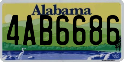 AL license plate 4AB6686